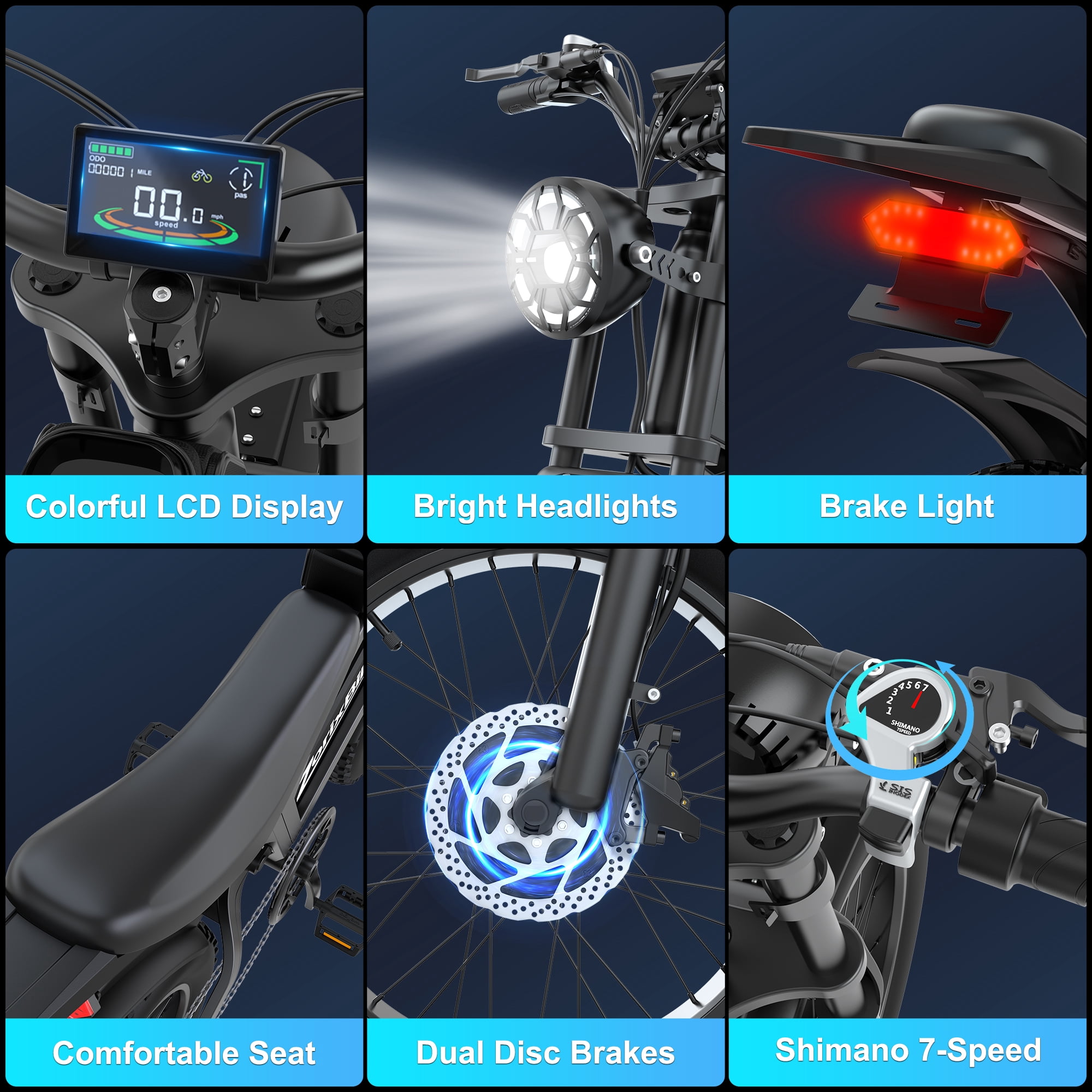 ZorixBike R8 Pro 3000W Peak Dual Motor Electric Bike for Adults, 20" x 4.0" Fat Tire All Terrain Ebike with 48V 20Ah Removable Battery, 35MPH Max Speed, 35° Climbing Ability, 5 Riding Modes