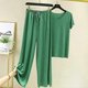 thumbnail image 3 of 2Pcs Set Home Clothes Loungewear Set Casual Short-Sleeved Women's Homewear Suit T-Shirt Pants Loose, 3 of 4