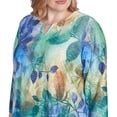 thumbnail image 4 of Alfred Dunner Womens Plus-Size Watercolor Leaves Knit Top, 4 of 4