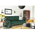 thumbnail image 6 of YODOLLA 84.2" Green Velvet Sofa Couch, Mid Century Modern Sofa-Green, 6 of 6