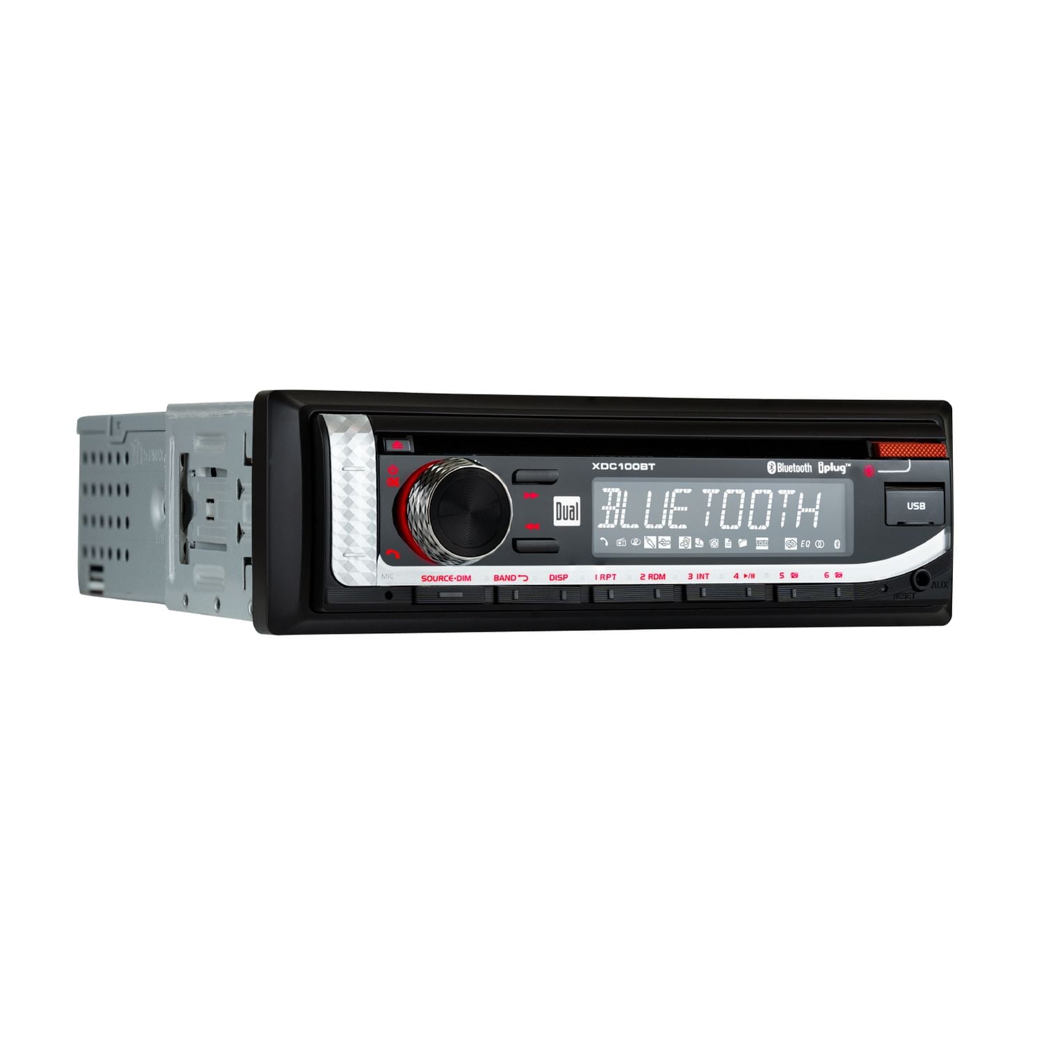 Dual Electronics XDC100BT Autoradio simple DIN avec lecteur CD, Bluetooth, USB