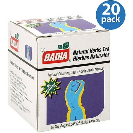 Badia Natural Herbs Tea Bags, 0.045 oz, (Pack of 20)