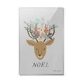 thumbnail image 1 of Noel Christmas Deer with Flowers Rectangle Acrylic Fridge Refrigerator Magnet, 1 of 5