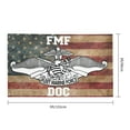 thumbnail image 3 of Fleet Marine Force FMF DOC USA Flag Outdoor Garden Flag Breeze Flag Home House Flags Banner Sign 3x5 Ft, 3 of 8