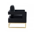 thumbnail image 4 of Miekor Furniture Edna Modern Black Velvet & Gold Accent Chair W5U565, 4 of 4