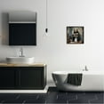 thumbnail image 4 of Bear with Newspaper Bathroom Black Framed Giclee Art, 17 x 17, 4 of 8