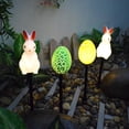 thumbnail image 2 of Xihbxyly Lámpara Solar de Conejos, Colorida Decoración de Pascua para Jardines, Iluminación Impermeable para Patios Exteriores, Diseño de Ahorro de Energía con Energía Solar, Ideal para Césped de Vil, 2 of 7