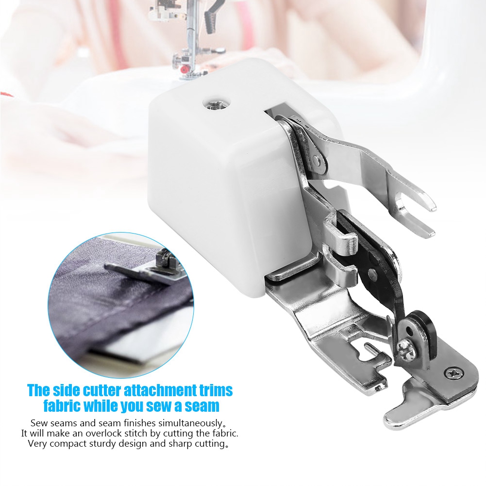 EECOO Overlock Presser Foot,Side Cutter Overlock Presser Foot Sewing Machine Attachment for