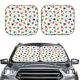 thumbnail image 2 of Easygdp Ladybugs And Flowers for 2 PCS Foldable Car Sun Shade Front Windshield Sun Protection Cover for Car, SUV, Truck-Small, 2 of 6