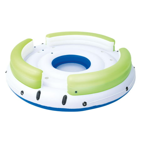 Bestway CoolerZ Lazy Dayz 6-Person Inflatable Floating Island Lounge Raft (Best Way To Crush Garlic)