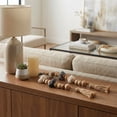 thumbnail image 2 of Refined Marble Bead Accent for Home Decor and Bathroom - Sculpted Neutral Styling for Office, Room and Living Room - Elegant Garland  for Shelf and Coffee Table Decor Surfaces - 2", Tan & White, 2 of 11