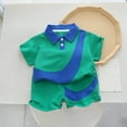 thumbnail image 2 of Cathalem Kids Casual 2 Piece Set Boys T-shirt Crewneck T-shirts for Boys(Green,90), 2 of 4
