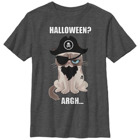 Grumpy Cat Boys' Halloween Pirate T-Shirt