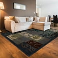 thumbnail image 2 of Linon Trio GardenGate Polyester 8'x10' Area Rug in Blue & Grey, 2 of 6