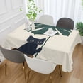 thumbnail image 2 of Yayeee Tablecloths 54" x 54" Rectangle Wrinkle Resistant Party Table Cover, Black Cat Plants, 2 of 8