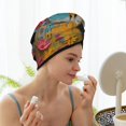 thumbnail image 6 of Xecao Yellow Daisy Cow Print Hair Towel, Hair Turbans for Wet Hair, Drying Hair Wrap for Curly Hair Women,Coral Velvet Dry Hair Cap,Dry Hair Hat, 6 of 6