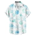 thumbnail image 4 of UVEASISHA Big and Tall Short Sleeve Hawaiian Shirts for Men Summer Tropical Printed Button Down Shirt Wrinkle Free Lightweight Beach Vacation Shirts Mint Green S, 4 of 6