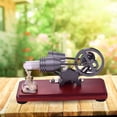 thumbnail image 4 of Retro Style Hot Air Stirling Engine Motor Model Dollar Flywheel Design Educational Toy Electricity Generator with Colorful LED Light String DIY for Teacher Student Teens Children Adult, 4 of 7