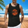 thumbnail image 4 of HCNTES Mens Graphic Tank Tops Sleeveless Muscle Shirts Beach Hawaiian Patriotic Tank Tops mens tanks summer(4XL,Black), 4 of 5