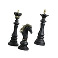 thumbnail image 4 of yotijay 3 Pieces Chess Pieces Statues Chessmen Ornaments Home Furnishing Gift Decorative Black, 4 of 9