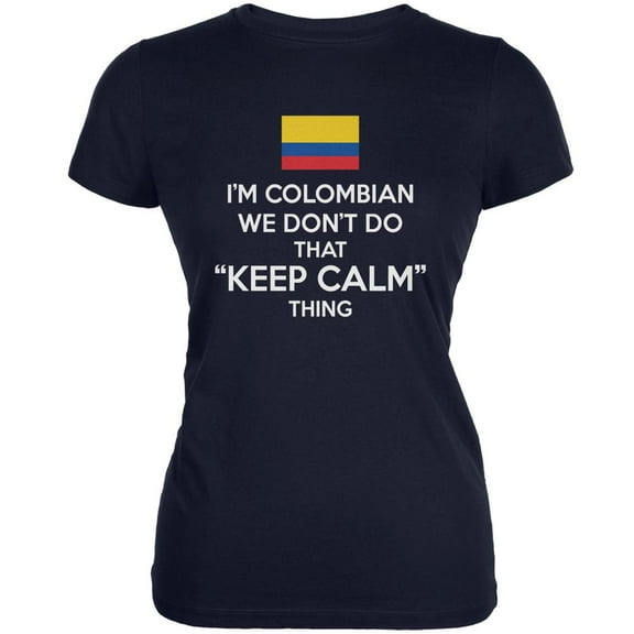 Don't Do Calm - Colombian Navy Juniors Soft T-Shirt - Small