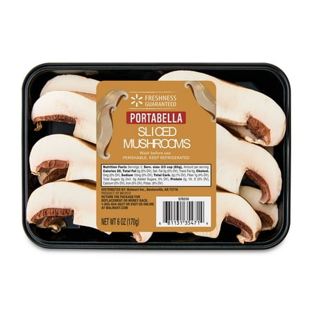 Fresh Sliced Portabella Mushrooms, 6 oz