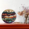 thumbnail image 2 of Yayeee 10" Wall Clock Battery Operated Quartz Round Silent Non-Ticking Home Decor,Artistic Desert Pattern, 2 of 6