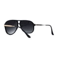 thumbnail image 2 of Classic Mens Plastic Tear Drop Shape Racer Sunglasses Black Gold Smoke, 2 of 4