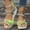 Green, variant on Wavsuf Platform Sandals for Women Casual Summer Patchwork Wide Blue Sandals Shoes Size 8.5