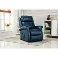 thumbnail image 2 of Home Square 2 Piece Traditional Faux Leather Accent Chair Set in Navy Blue, 2 of 18