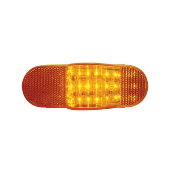 Amber 18 LED 6" Oval Truck Semi Trailer Mid Turn Signal Marker Light Kits - ONE Unit