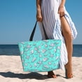 thumbnail image 4 of KLL Seashell And Starfish Print Large Beach Tote Bag Women Waterproof Sandproof Zipper Beach Tote Bag for Pool Gym Grocery Travel with Wet Pocket, 4 of 7