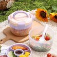 thumbnail image 1 of Summer Savings Salad Lunch Box Lunch Box Microwaveable Simples Lunch Box Fruit Box Double Layer Round Lunch Bowl 2025 New, 1 of 8