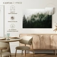 thumbnail image 5 of Elephant Stock Fog Enveloped Forest Wall Art - Horizontal Canvas Wall Art - Hallway Wall Decor - Nature Canvas - Green And Gray Decor - 45" x 30", 5 of 8