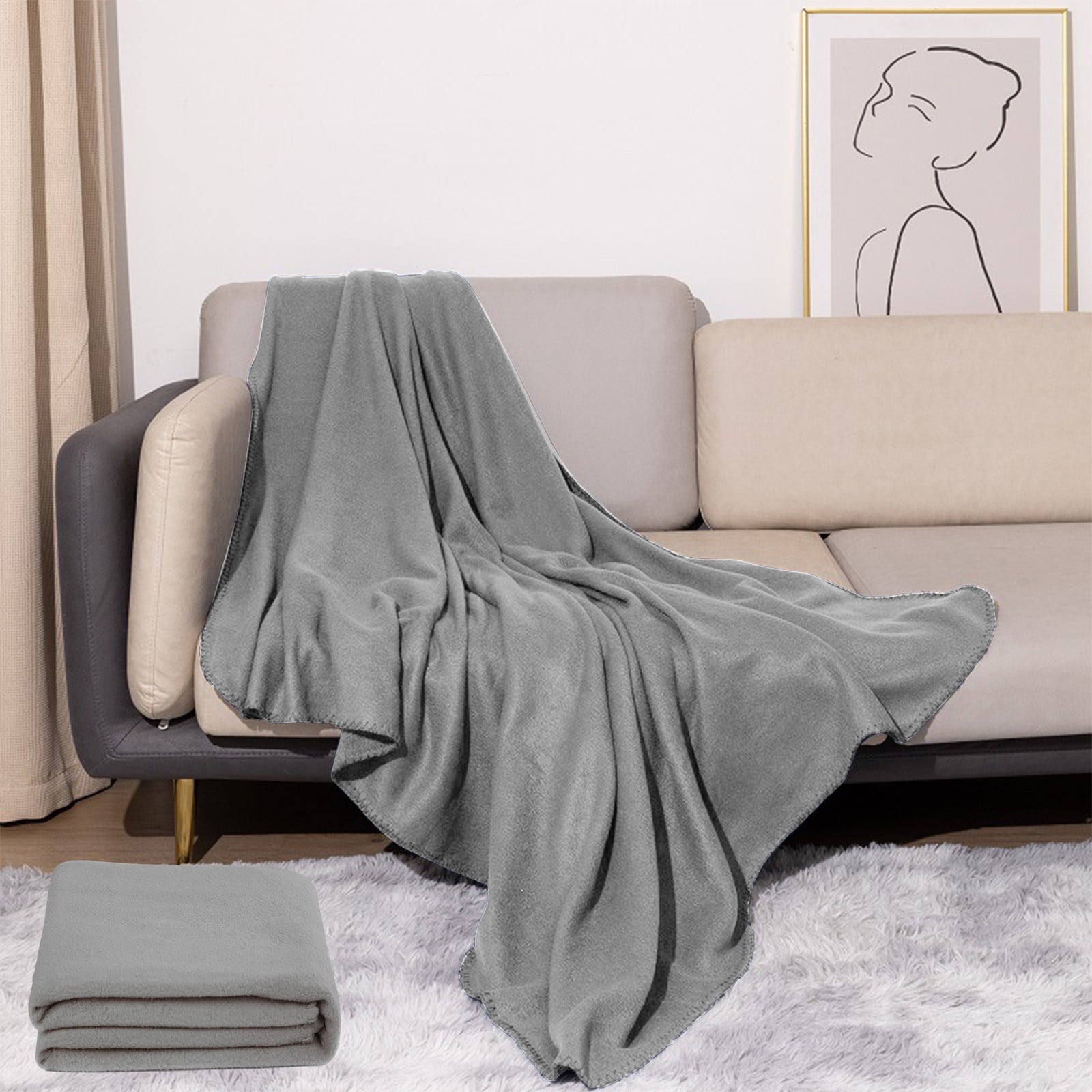 Blankets Throws Fleece Throw Blanket for Couch Lightweight Plush Fuzzy