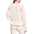 thumbnail image 2 of Free People Womens Counting Stars Peasant Blouse, Beige, X-Small, 2 of 2