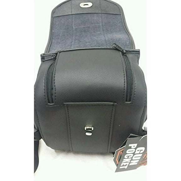 Motorcycle MOTORBIKE CRUISER STYLE SISSY BAR CARRY BAG TRAVEL BAG LUGGAGE BLACK