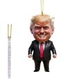 thumbnail image 1 of Adorno navideño de Donald 2024, Adorno de árbol de Navidad 2D Make America Great Again 2024, Adorno de lucha patriótica de Donald, Colgante de coche Do Fan, 1 of 6