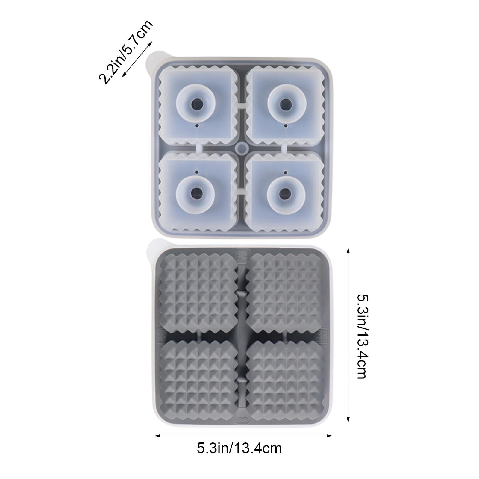 Fufafayo Diamond Ice Maker , Large 2 Inch Whiskey Square Ice Cubes Maker, Silicone Diamond Shaped Ice Ball Tray for Cocktails Bourbon Drinks, Bar Accessories