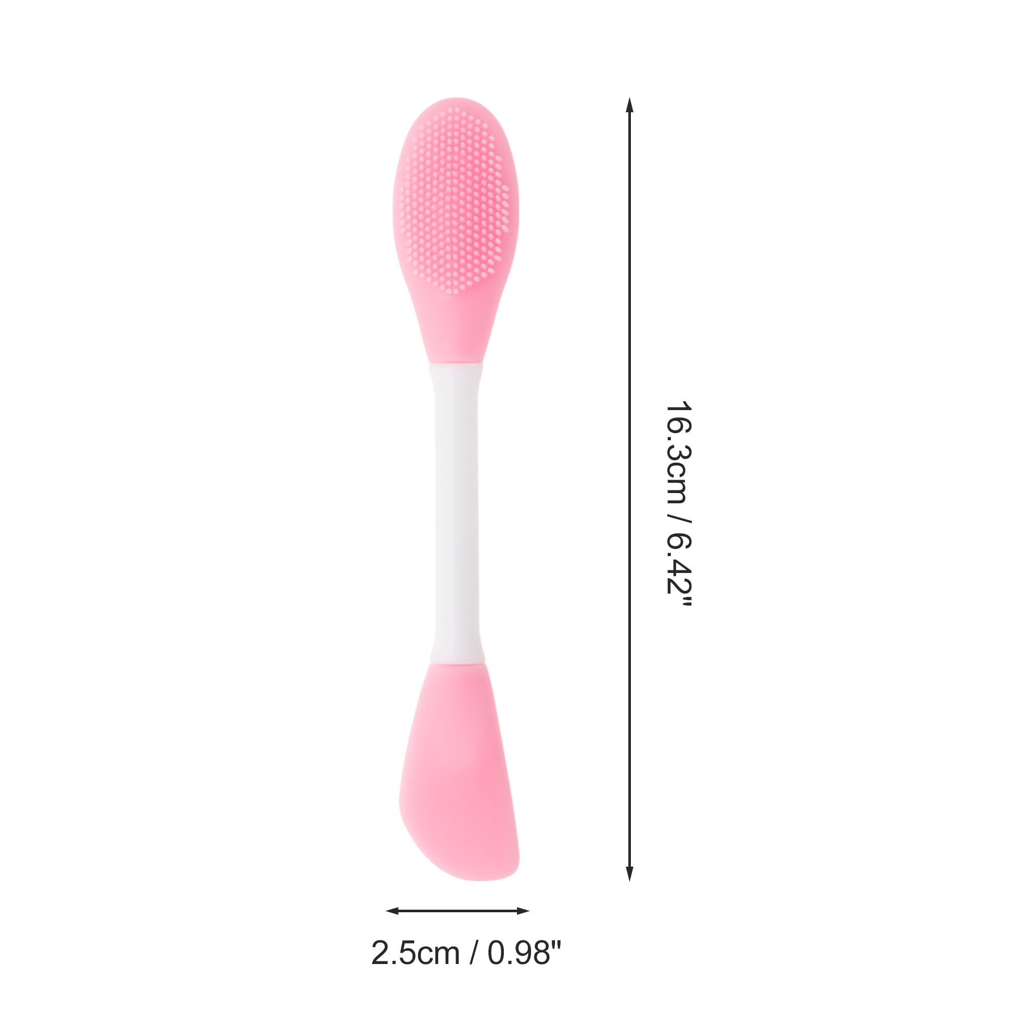 Unique Bargains Soft Knife-shaped Facial Mask Brush 2 Pcs Light Pink