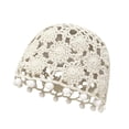thumbnail image 3 of Gorro de crochet para mujer, suave, moderno y transpirable, ideal para vacaciones y viajes a la playa. Borlas, 3 of 9