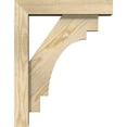 thumbnail image 3 of Ekena Millwork 4"W x 14"D x 18"H Merced Block Rough Sawn Bracket w/ Offset Brace, Douglas Fir, 3 of 25