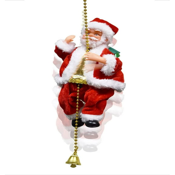 Santa Claus Music Climbing Rope, Rope Climbing Ladder Santa Electric Toys for Christmas Party Home Door Wall Festive Decoration