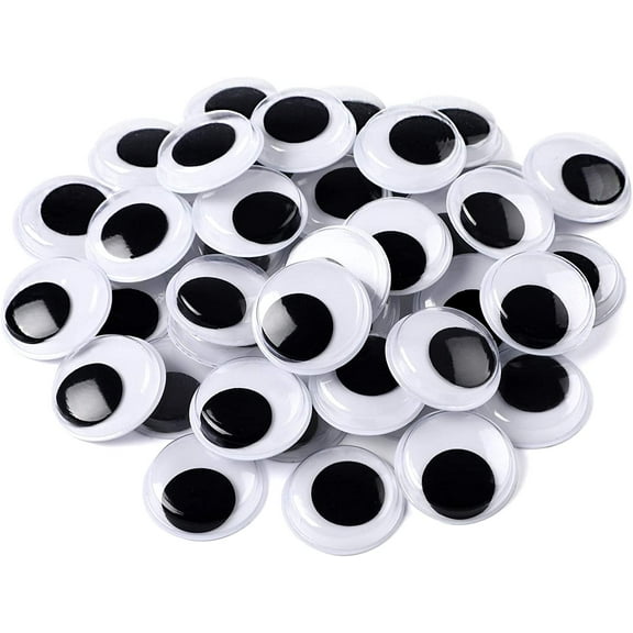 200 Pieces Wiggle Eyes, FEBSNOW Googly Eyes Self Adhesive Black White Plastic Googly Eyes Mixed Assorted Sizes Sticker Eyes for DIY Crafts Decoration