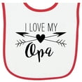 thumbnail image 2 of Inktastic I Love My Opa Heart and Arrows Baby Terry Cloth Bib, 2 of 3
