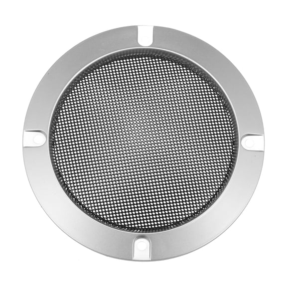 4" Speaker Grille Cover Mesh Trim Round Subwoofer Grille Silver Tone Car Auto Stereo Accessories