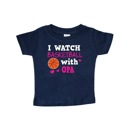 

Inktastic I Watch Basketball with Opa Gift Baby Girl T-Shirt