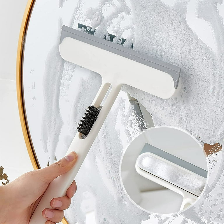 Shower Squeegee Brush, Multifunctional 3-in-1 Cleaning Brush