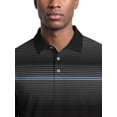 thumbnail image 4 of Ben Hogan Performance Men's & Big Men's Fading Stripe Front Panel Short Sleeve Golf Polo Shirt, up to 5XL, 4 of 8