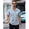 thumbnail image 2 of COOFANDY Men's Short Sleeve Dress ShirtsPolka Dot Print Shirt Casual Button Down Shirts with Pocket, 2 of 6